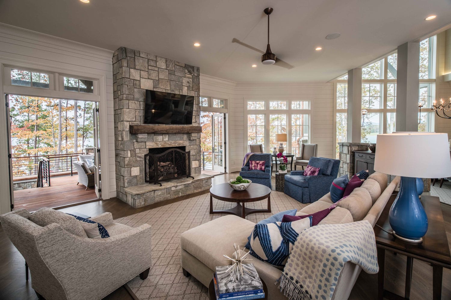 Living Room - The Mullen Residence in the Cliffs at Keowee Springs