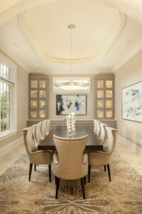 Old World Lake Keowee Custom Home Dining Room