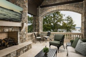 Custom Lake Home Outdoor Living in The Cliffs Keowee Falls